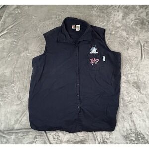 Main Street Disney Vintage Sleeveless Shirt Top Navy Eeyore Blue2 sz 22-24